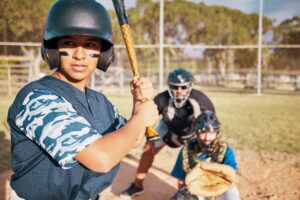 youth baseball batter catcher and umpire