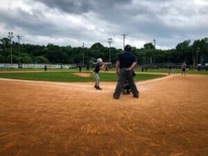 youth baseball batter behind the ump view