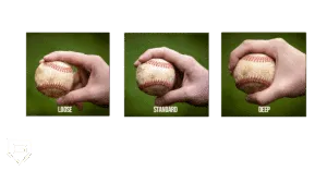 baseball pitch grip depth