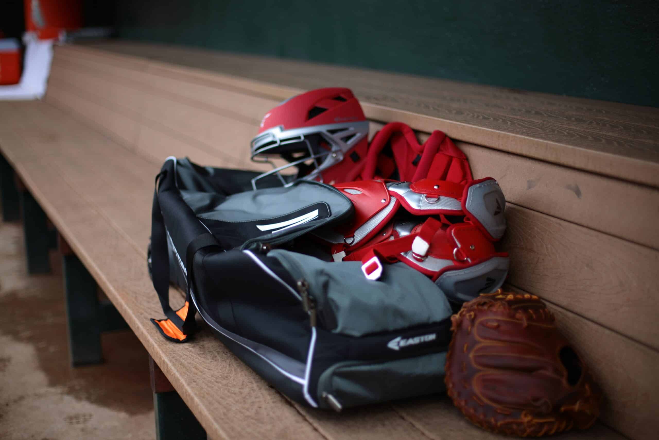 youth catchers bag with gear