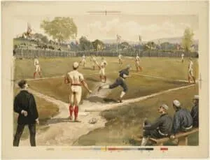 vintage 1800s amateur baseball game 
