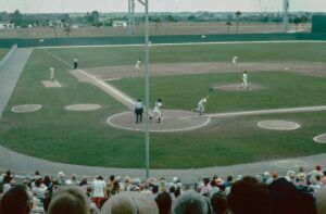 old school 1960s baseball game