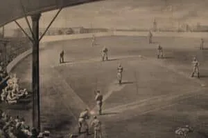 old school 1800s baseball game