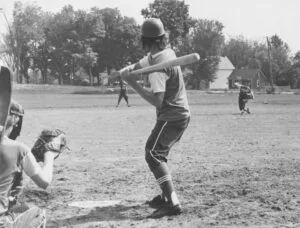 old school 1960s baseball game