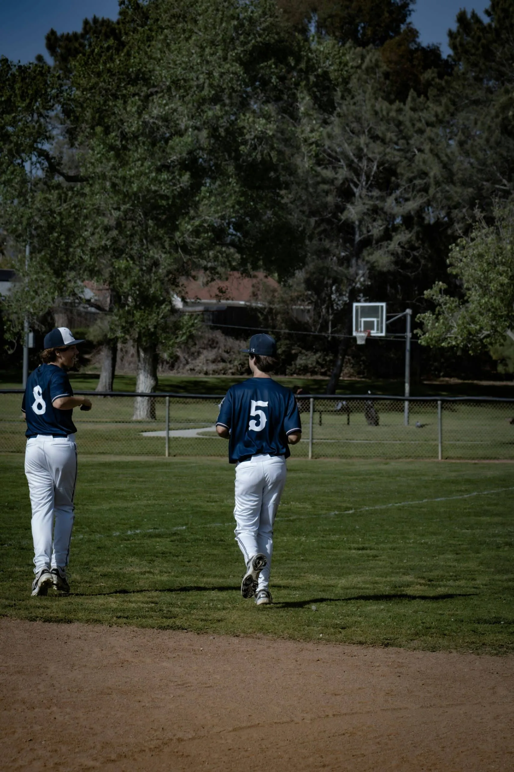 baseball players warming up