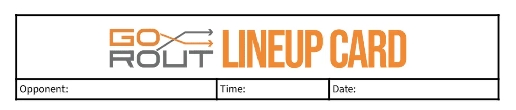 gorout baseball lineup card game overview section