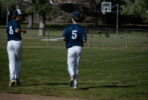 baseball players communicating
