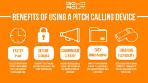 infographic highlighting the benefits of a pitch calling device
