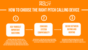 inforgraphic highlighting how to choose the right pitch calling device