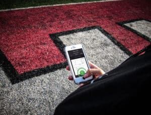 football coach using gorout on phone device