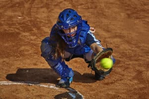 youth softball catcher
