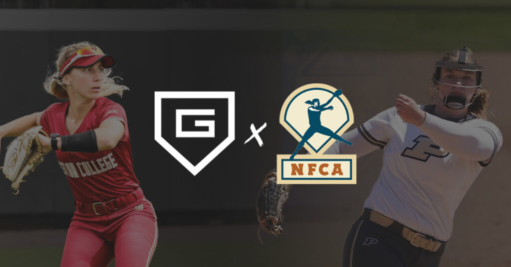 GoRout diamond logo next to NFCA softball logo