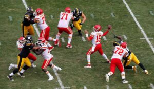 Kansas City Chiefs offense running through quarterback Patrick Mahomes