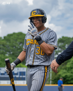 batter walks to the plate in baseball game