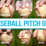 ten most common baseball pitch grips including four-seam fastball two-seam fastball changeup curveball cutter forkball knuckleball slider splitter and sweeper