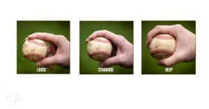 baseball pitch grip depth