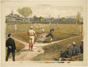 vintage 1800s amateur baseball game
