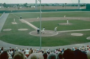 old school 1960s baseball game