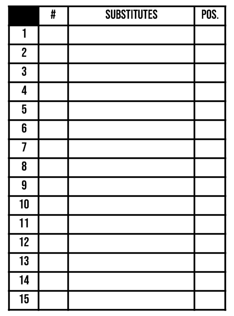 Baseball Lineup Card [FREE PRINTABLE PDF TEMPLATE] - GoRout