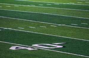 40-yard line of football field